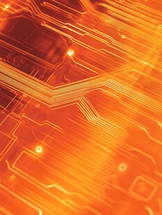 科技感电路板特写