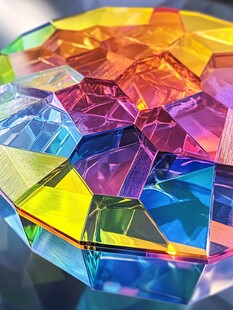 多彩幻彩水晶几何造型