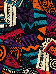 多彩几何民族风织物图案