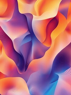 绚丽多彩的抽象流体图案