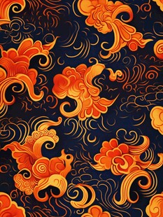 中式传统云纹祥瑞图案