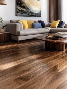 现代客厅的木质地板与沙发