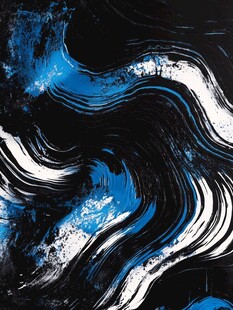 蓝白黑抽象动感艺术纹理