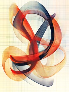 动感绚丽抽象线条艺术图