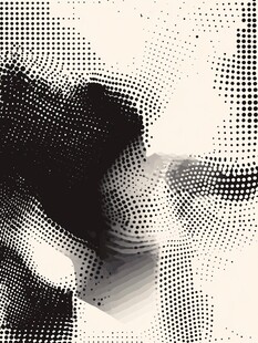 黑白半调抽象图案纹理