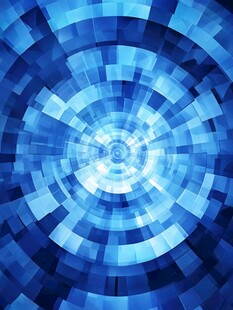 蓝色方块组成的螺旋背景