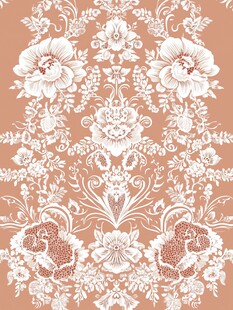 复古花卉图案壁纸设计