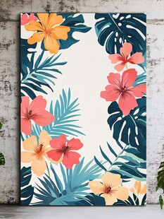 热带花卉植物装饰画