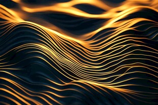 金色流动线条抽象背景图