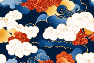 中式古典云纹图案背景