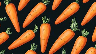 满屏胡萝卜的清新插画