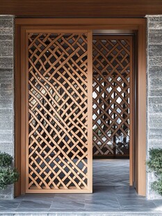 木质格纹门设计展示