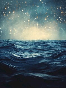梦幻星海下的浩瀚海洋