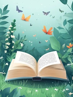 书中天地 蝶舞绿野间