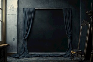 复古暗调摄影场景布置