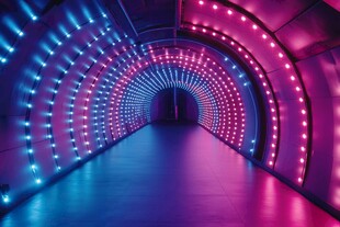 梦幻灯光隧道 绚丽视觉体验