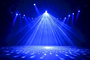 蓝色舞台灯光秀场景