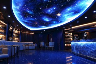 梦幻星空主题室内休闲空间