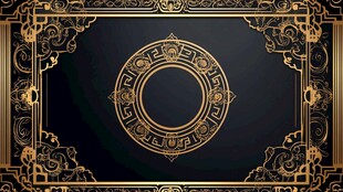 黑金奢华复古风边框图案