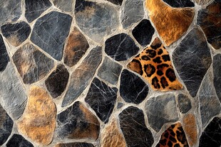 豹纹拼接石纹独特纹理