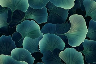 银杏叶的梦幻渐变图案