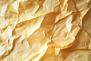 皱巴巴的黄色纸张纹理