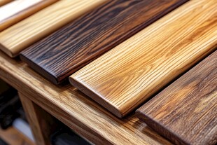 多样实木板材展示