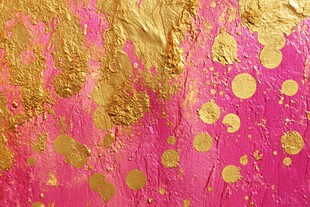 粉色背景上的金色斑驳纹理
