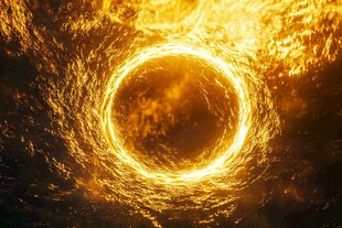 金色漩涡能量特效场景