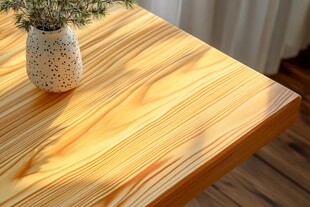 木质桌面花瓶绿植装饰图