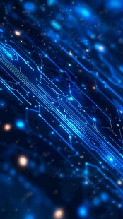 蓝色科技线条梦幻背景图