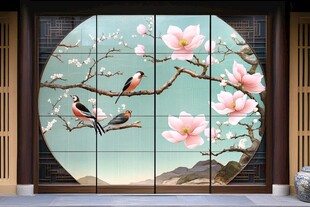 中式花鸟屏风 雅致东方韵