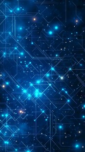 蓝色科技感电路背景图案
