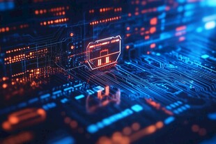 科技感数据存储芯片画面