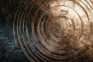 金属质感同心圆纹理背景