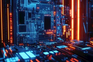 科技感十足的电子电路场景