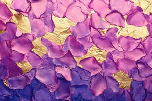 紫粉金三色玫瑰花瓣纹理