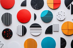 多彩几何图形创意组合