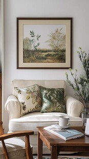 简约客厅的艺术与舒适角落