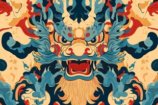 传统中式龙纹图案设计