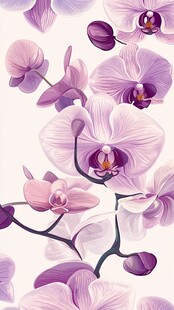 梦幻紫兰花图案