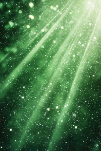 绿色光芒闪耀梦幻背景