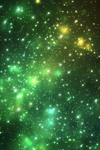 梦幻绿色星空闪烁背景图