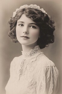 复古风格的优雅女性肖像