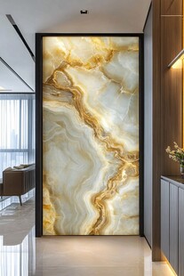 大理石玄关背景墙效果图