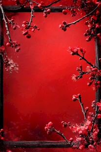 红墙繁花 中式浪漫景致