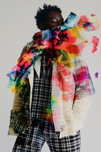 彩色围巾时尚穿搭展示