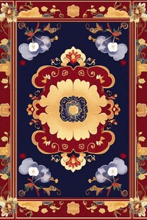 中式古典花纹地毯图案设计
