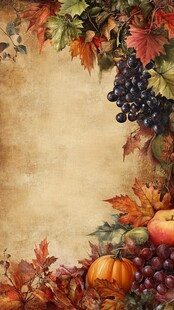 秋日丰收元素复古背景图