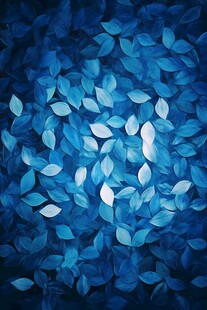 蓝色梦幻叶海背景图